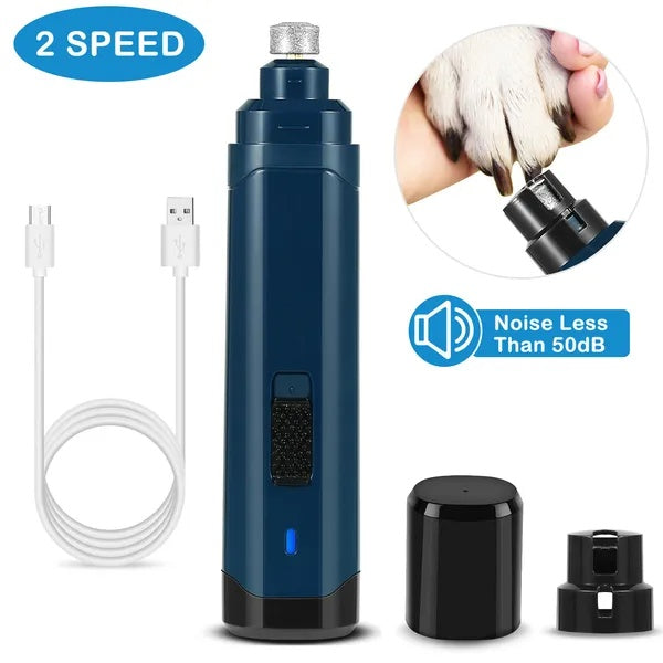 Dog Nail Grinder Quiet 2-Speed USB Rechargeable Pet Trimmer