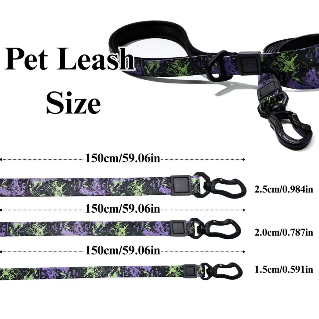 Camouflage UV-Printed Pet Leash Set Stylish & Durable for Outdoor Use