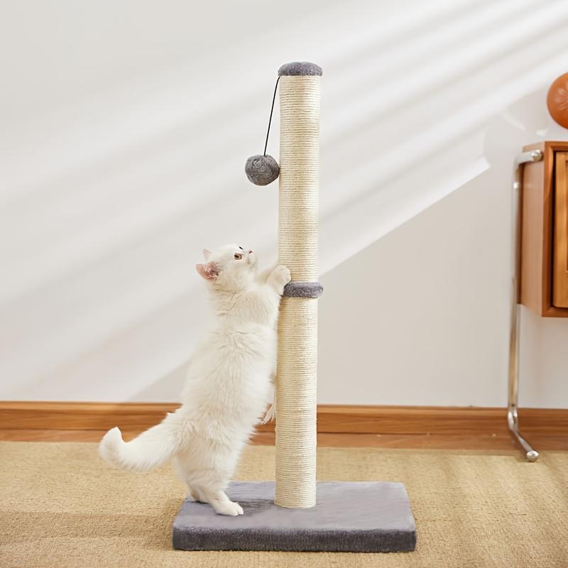 Durable Sisal Rope Cat Scratching Post with Hanging Ball Toy
