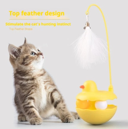 Interactive Duck-Shaped Cat Toy Removable & Washable for Kittens