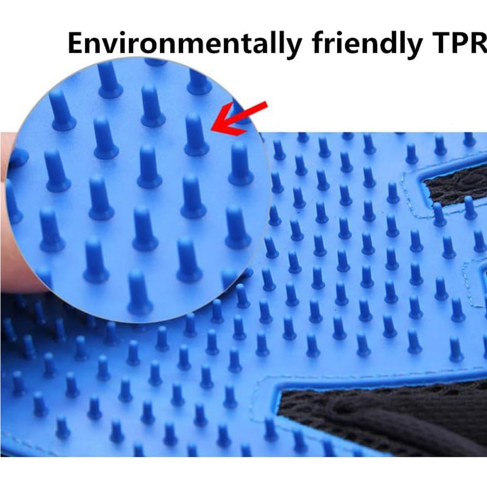 Pet Grooming Gloves De-Shedding Brush for Cats, Dogs, Rabbits & Horses