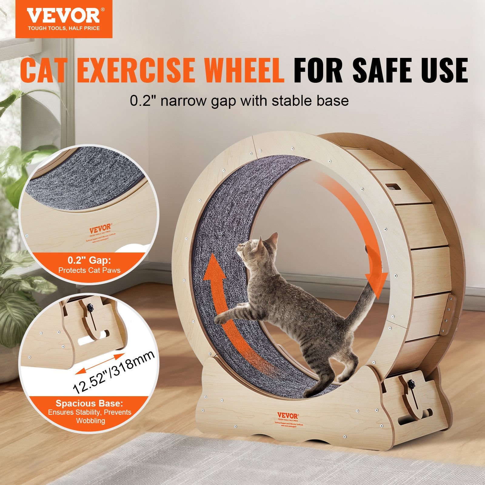 Large 29.5" Cat Exercise Wheel Indoor Treadmill for Cats