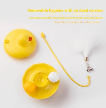 Interactive Duck-Shaped Cat Toy Removable & Washable for Kittens