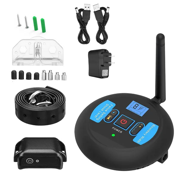 Wireless Electric Dog Fence Shock Collar Boundary System for All Dogs