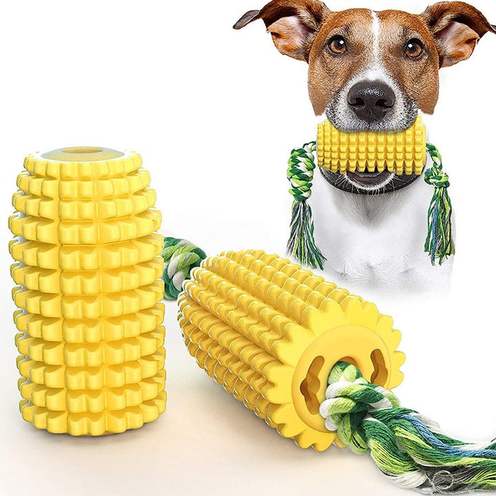 Durable Chew & Squeak Dog Toy Interactive Corn Cob for All Sizes
