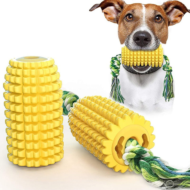 Durable Chew & Squeak Dog Toy Interactive Corn Cob for All Sizes