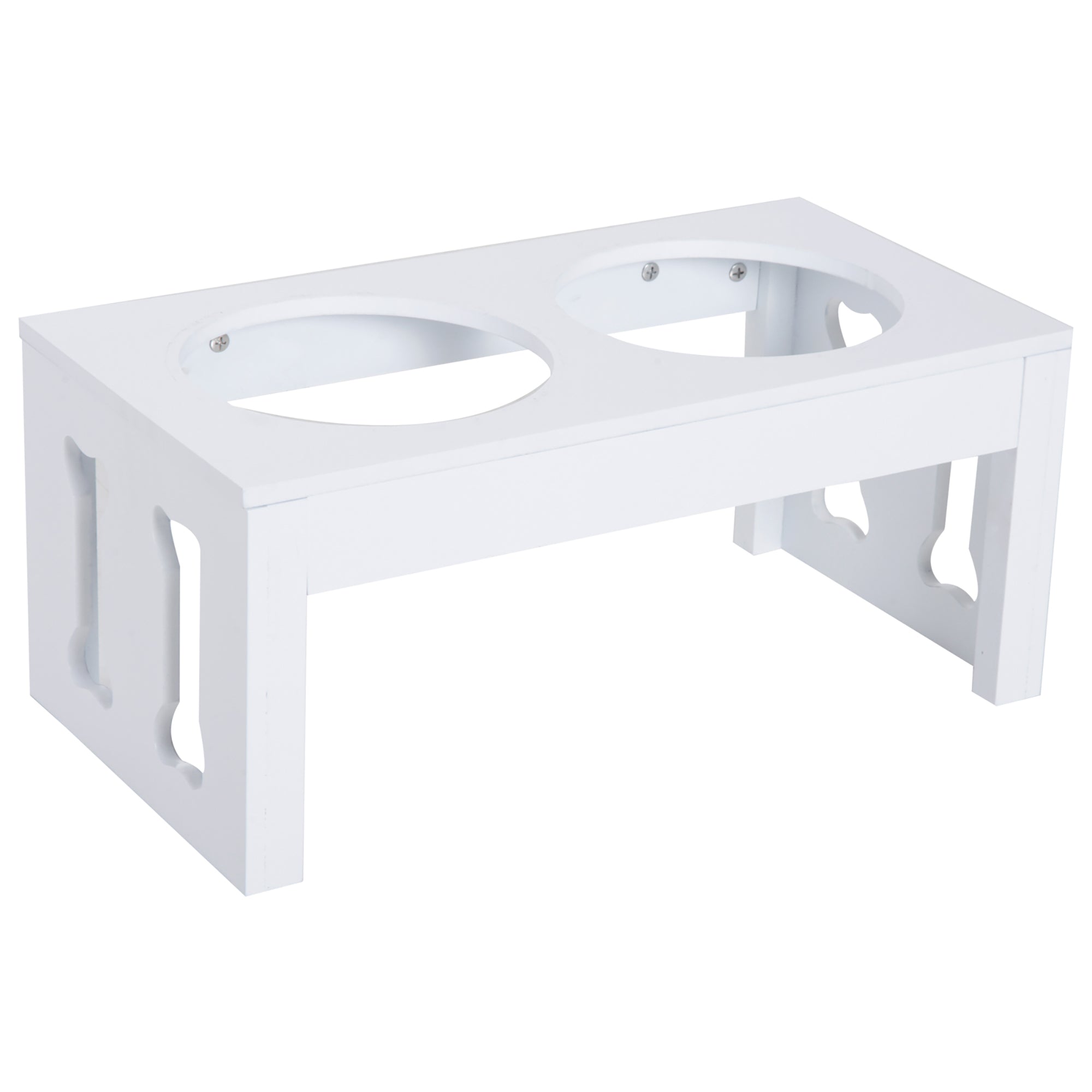 Elevated Wooden Dog Bowl Modern Raised Feeding Station