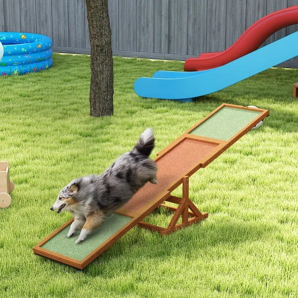 Wooden Dog Agility Seesaw Weather-Resistant Training Equipment