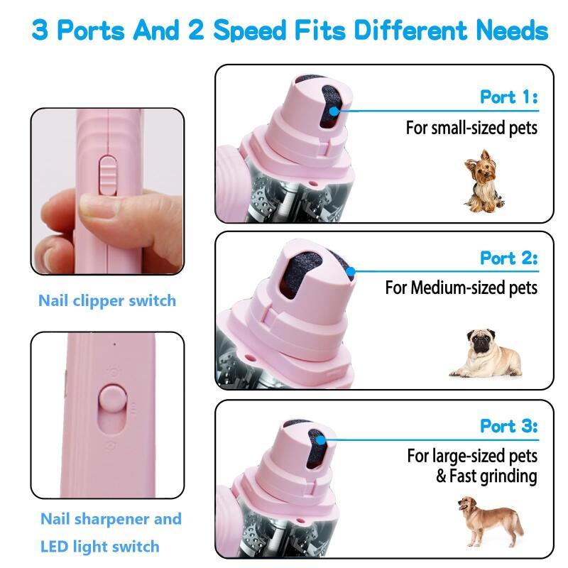 2-in-1 Pet Nail Clippers with LED Light Dog & Cat Paw Trimmer
