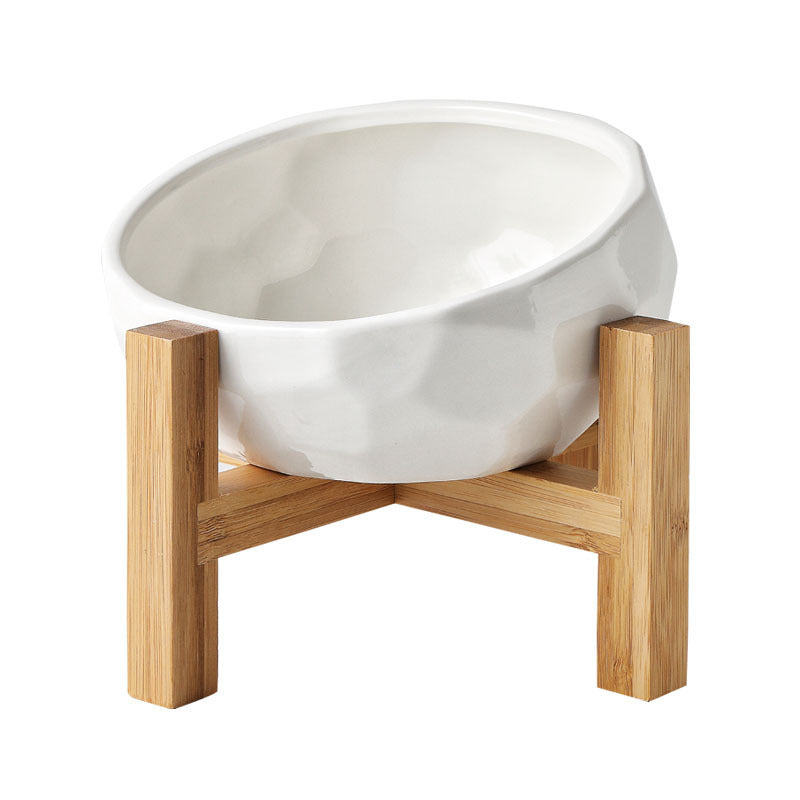 Oblique Pet Food Bowl for Cats and Dogs