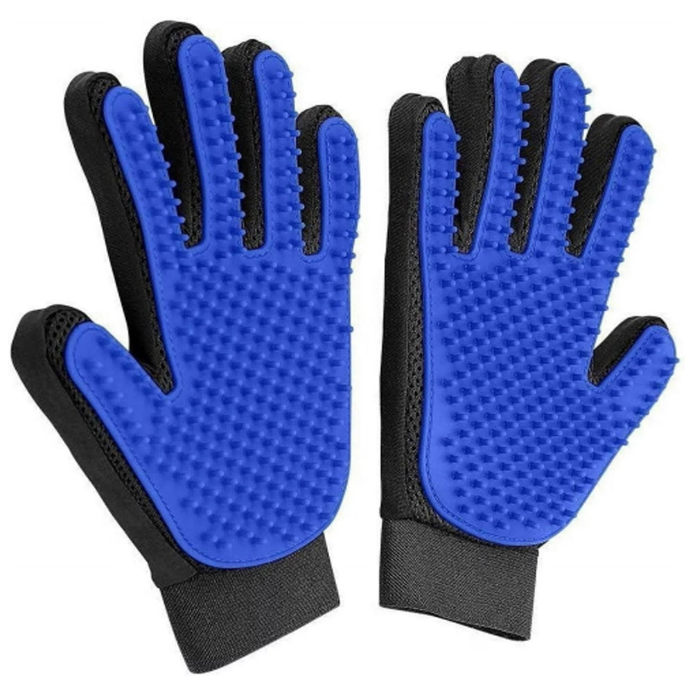 Pet Grooming Gloves De-Shedding Brush for Cats, Dogs, Rabbits & Horses