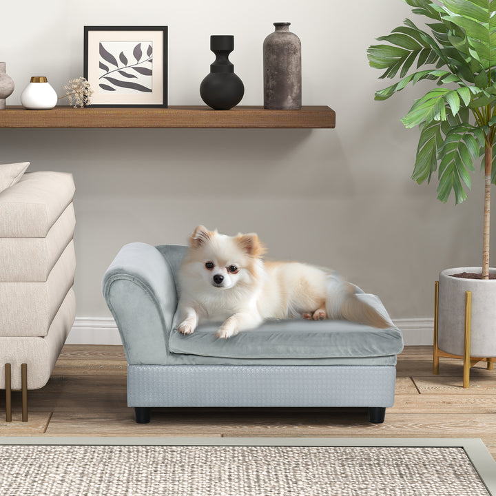 Luxury Dog Sofa Bed with Hidden Storage Modern Pet Couch for Small Dogs