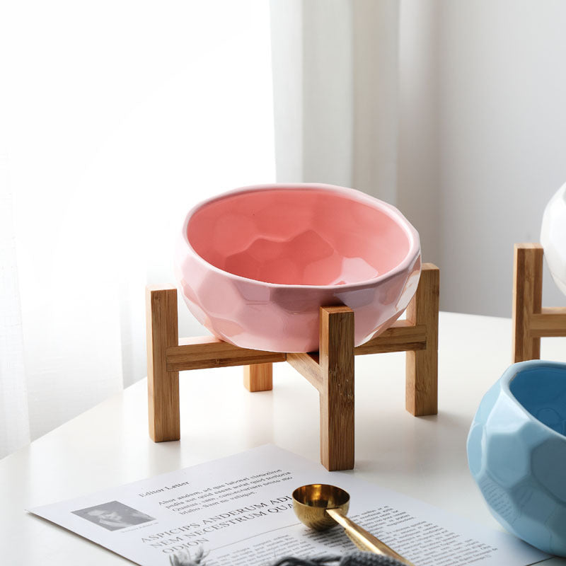 Oblique Pet Food Bowl for Cats and Dogs