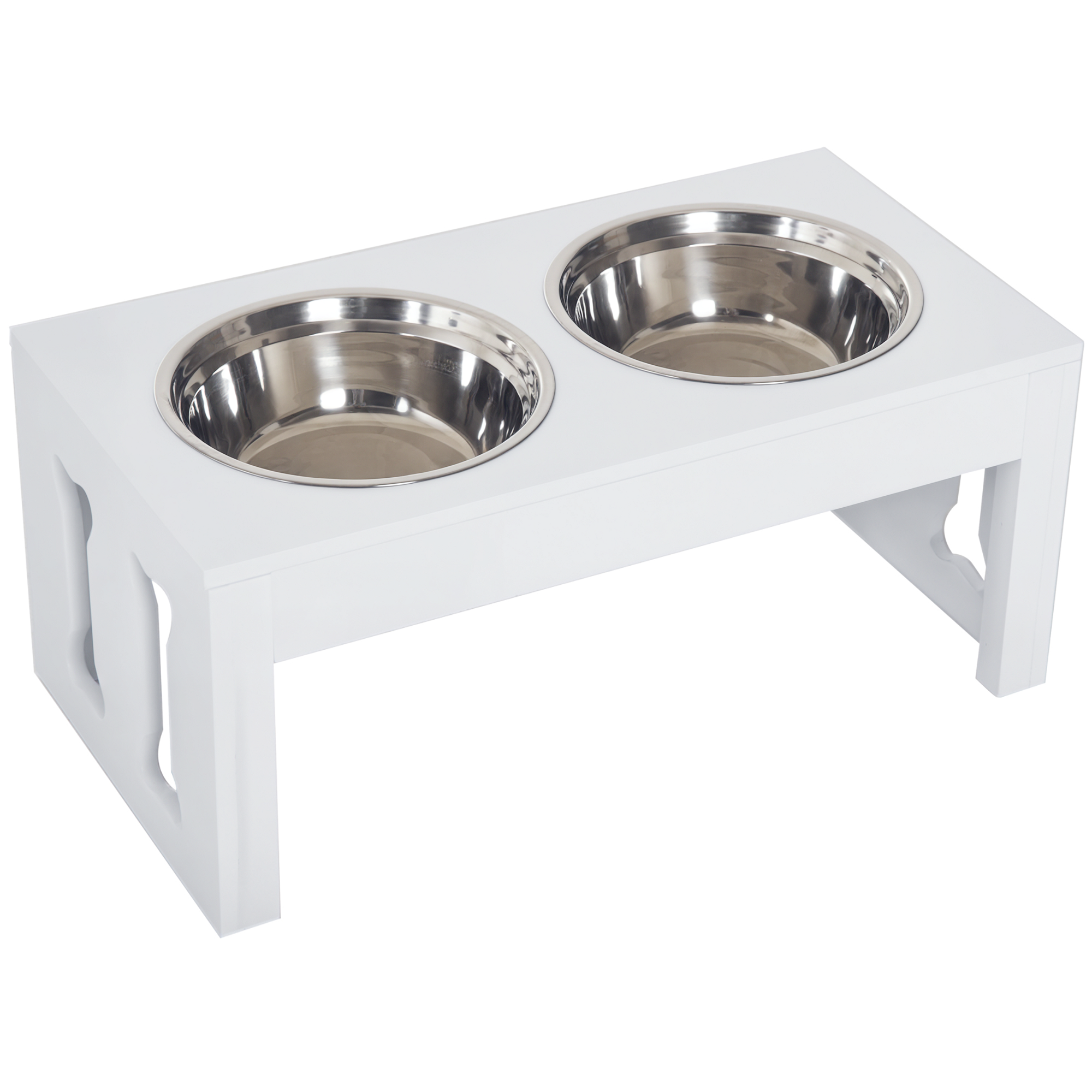 Elevated Wooden Dog Bowl Modern Raised Feeding Station