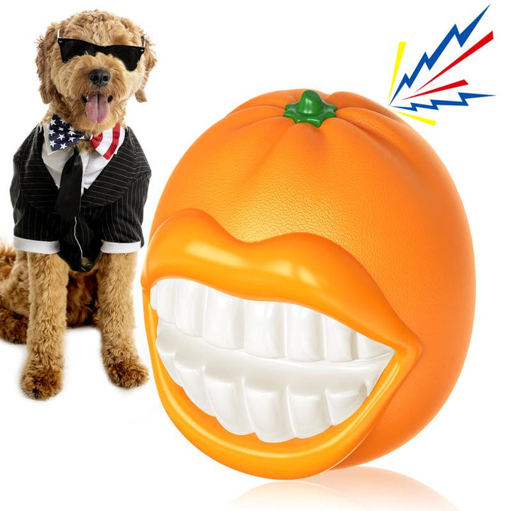 Prokel Tough Squeaky Dog Toy Durable Chew Ball for Aggressive Chewers