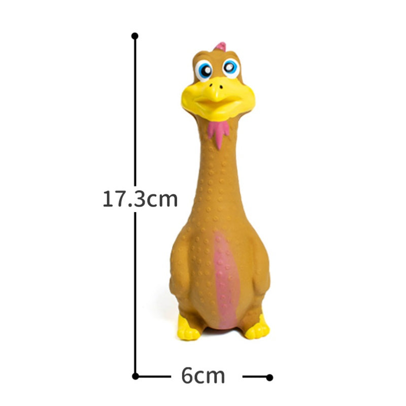 3-Pack Latex Screaming Chicken Dog Toys Eco-Friendly Squeaky Chews