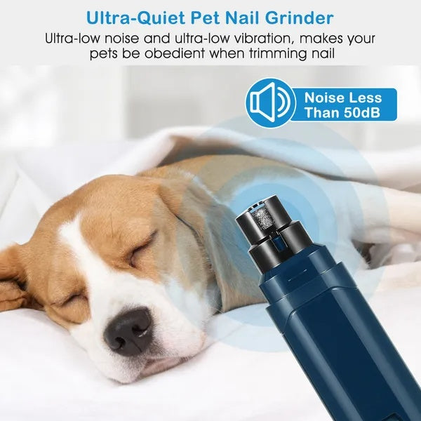 Dog Nail Grinder Quiet 2-Speed USB Rechargeable Pet Trimmer