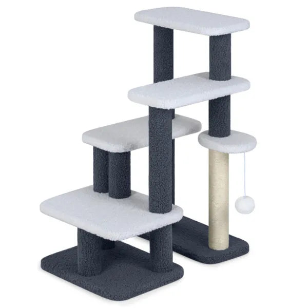 2-in-1 Cat Stairs & Tree with Sisal Scratching 4 Levels
