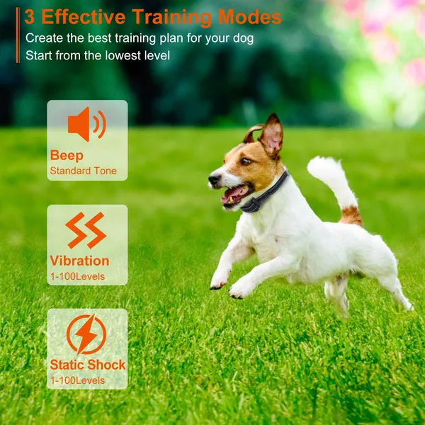 3280ft Waterproof Dog Training Collar Beep, Vibration & Shock Function