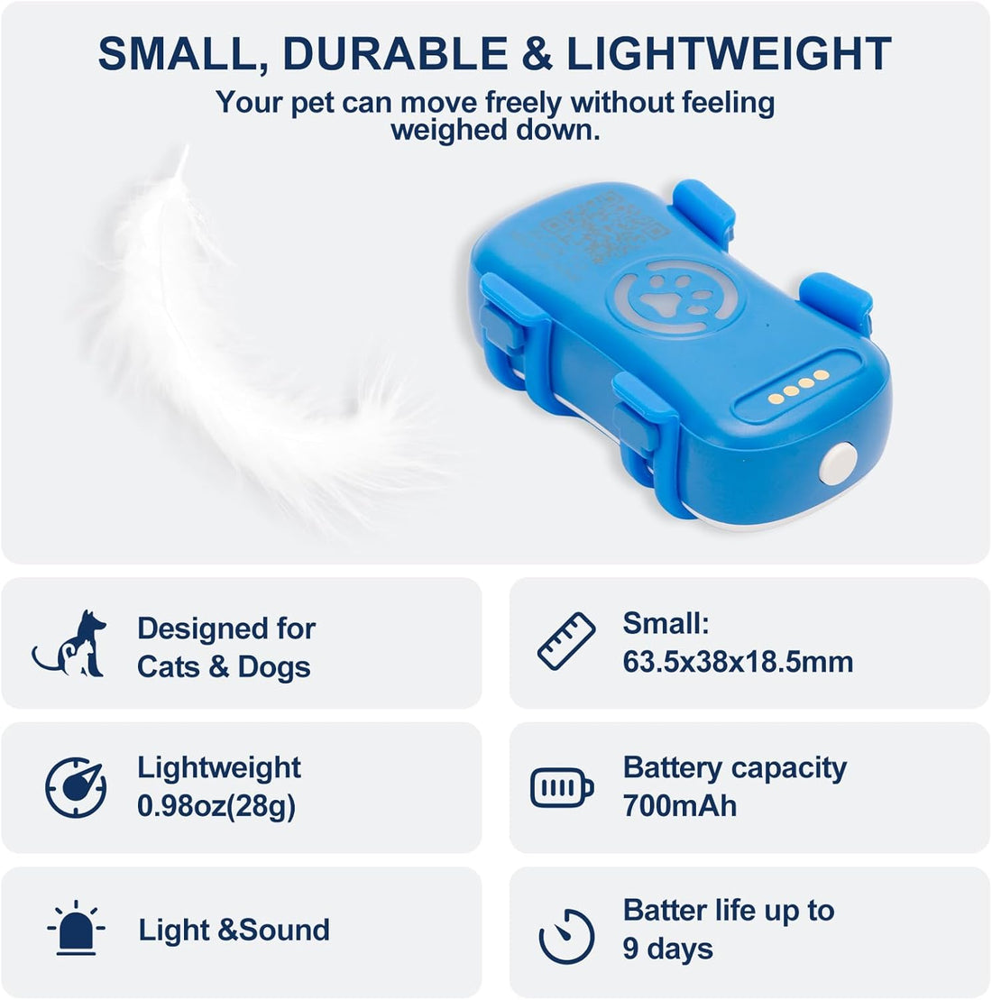 Dog GPS Tracker Real-Time Anti-Lost Tracker with Geofence & Alerts