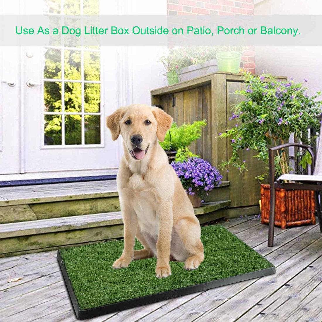 Artificial Grass Dog Potty Training Mat Indoor & Outdoor Puppy Tray