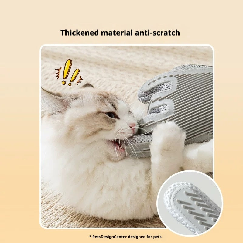 Cat Grooming Gloves Hair Removal and Massage Brush for Pets