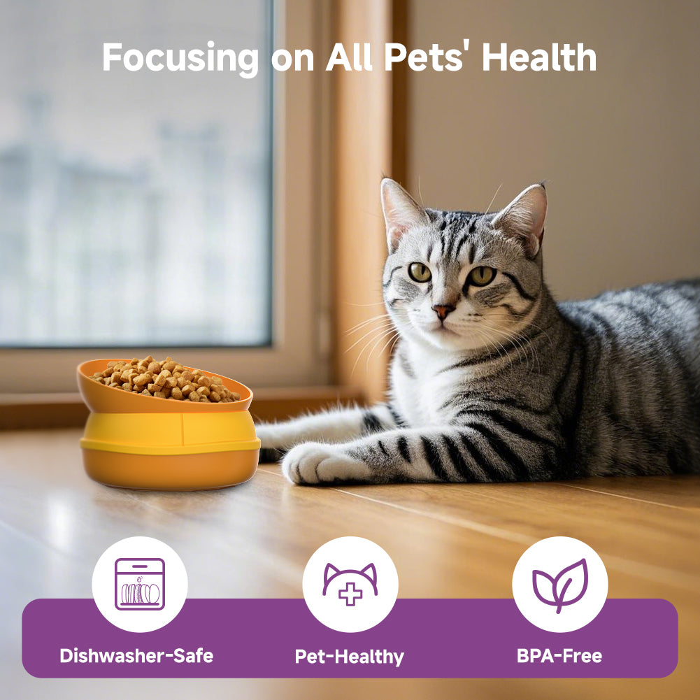 Multi-Layer Hamburger Pet Bowl for Cats and Dogs