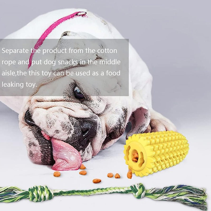 Durable Chew & Squeak Dog Toy Interactive Corn Cob for All Sizes