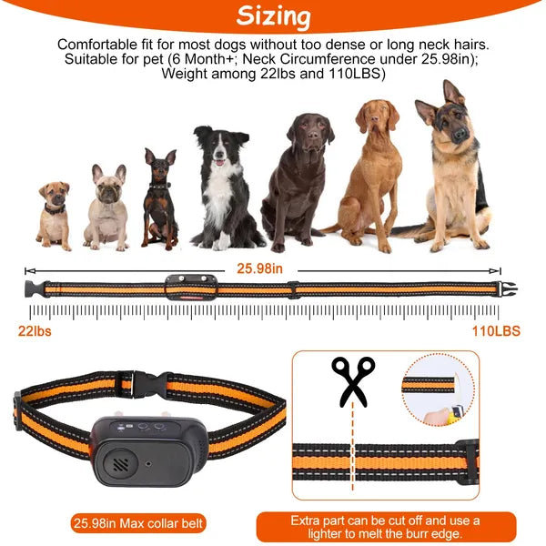 984ft Waterproof Dog Training Collar Beep, Vibration & Shock, 3-Channel Rechargeable