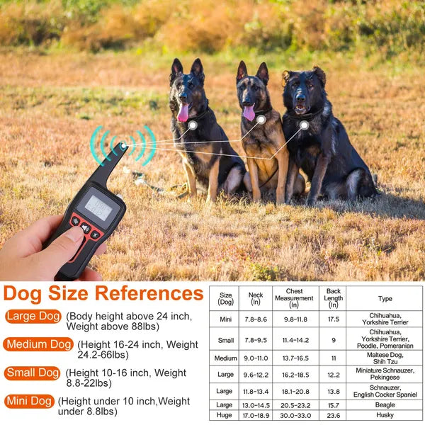 3280ft Waterproof Dog Training Collar Beep, Vibration & Shock Function