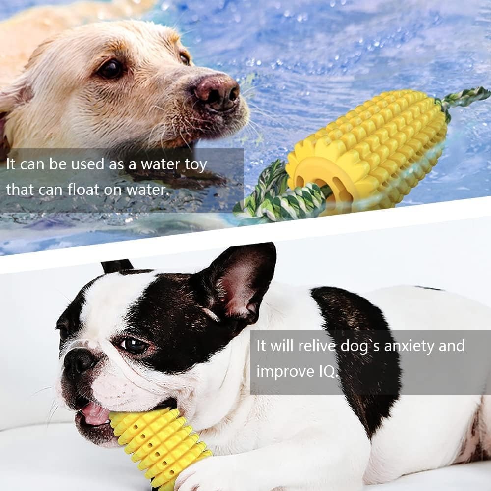 Durable Chew & Squeak Dog Toy Interactive Corn Cob for All Sizes