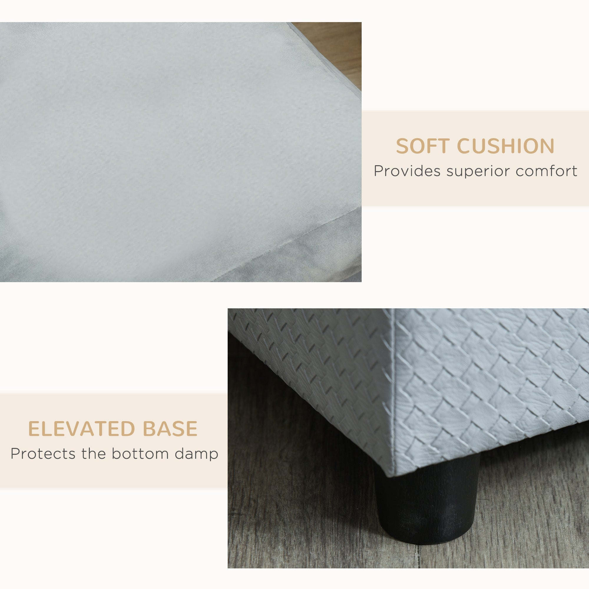 Luxury Dog Sofa Bed with Hidden Storage Modern Pet Couch for Small Dogs