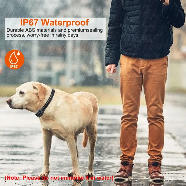 IP67 Waterproof Dog Training Collar Receiver – Bark, Shock, Vibe