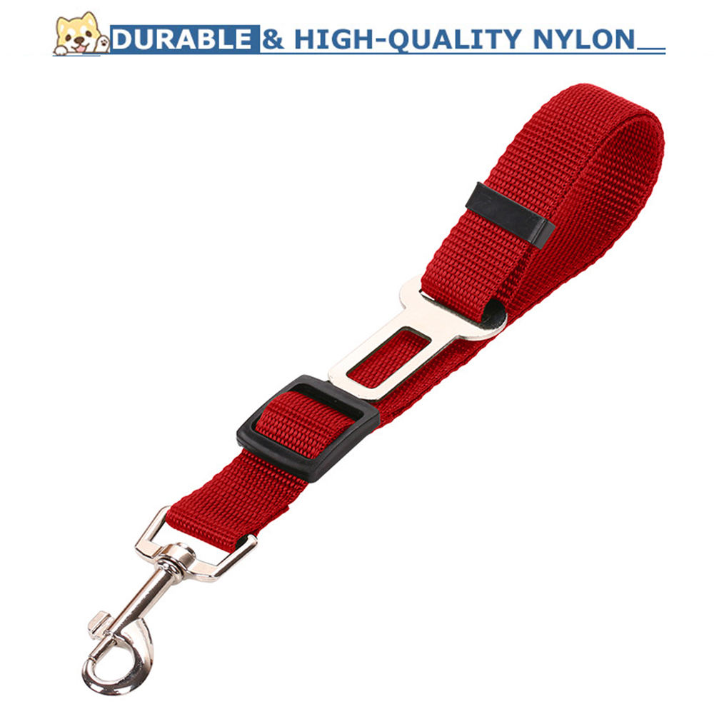 Durable Adjustable Pet Car Safety Leash Nylon Dog & Cat Seat Belt
