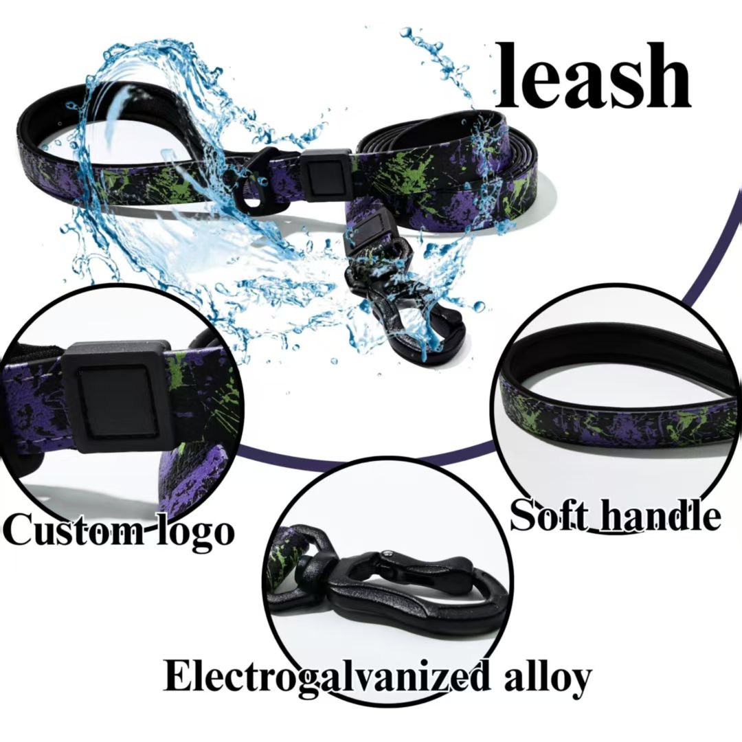 Camouflage UV-Printed Pet Leash Set Stylish & Durable for Outdoor Use