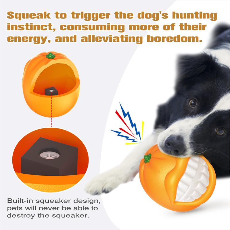 Prokel Tough Squeaky Dog Toy Durable Chew Ball for Aggressive Chewers