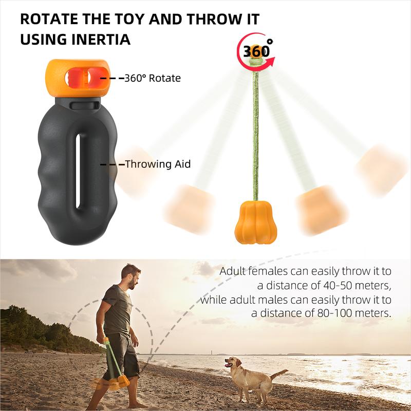 Peokel Dog Rope Fetch Toy Durable Tug & Chew for Medium/Large Dogs