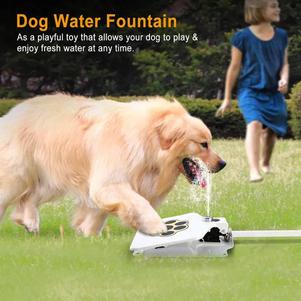 Outdoor Dog Water Fountain Step-On Pet Water Dispenser
