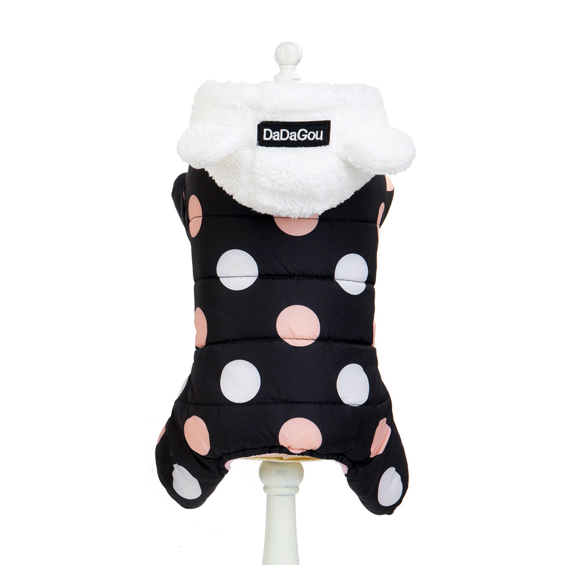 Warm Big Polka Dot Four-Leg Cotton Coat