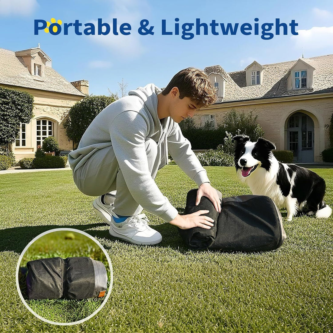 Medium Outdoor Dog Bed Inflatable, Waterproof, Non-Slip, Washable Travel Mat