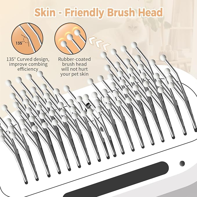 3-in-1 Pet Steam Brush Hair Removal & Grooming for Cats and Dogs