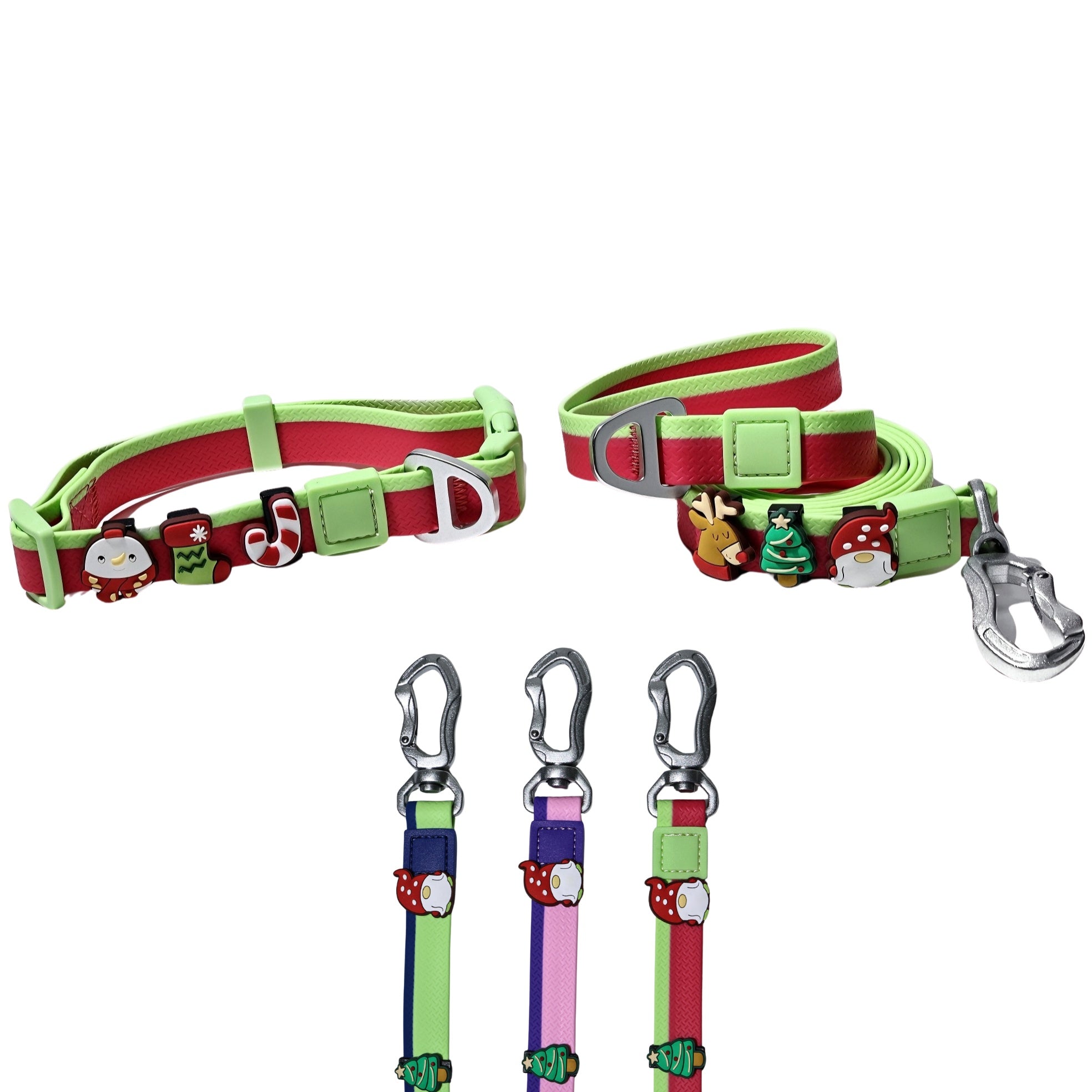 Dual-Color Embossed Pet Leash Set Stylish, Fun & Practical