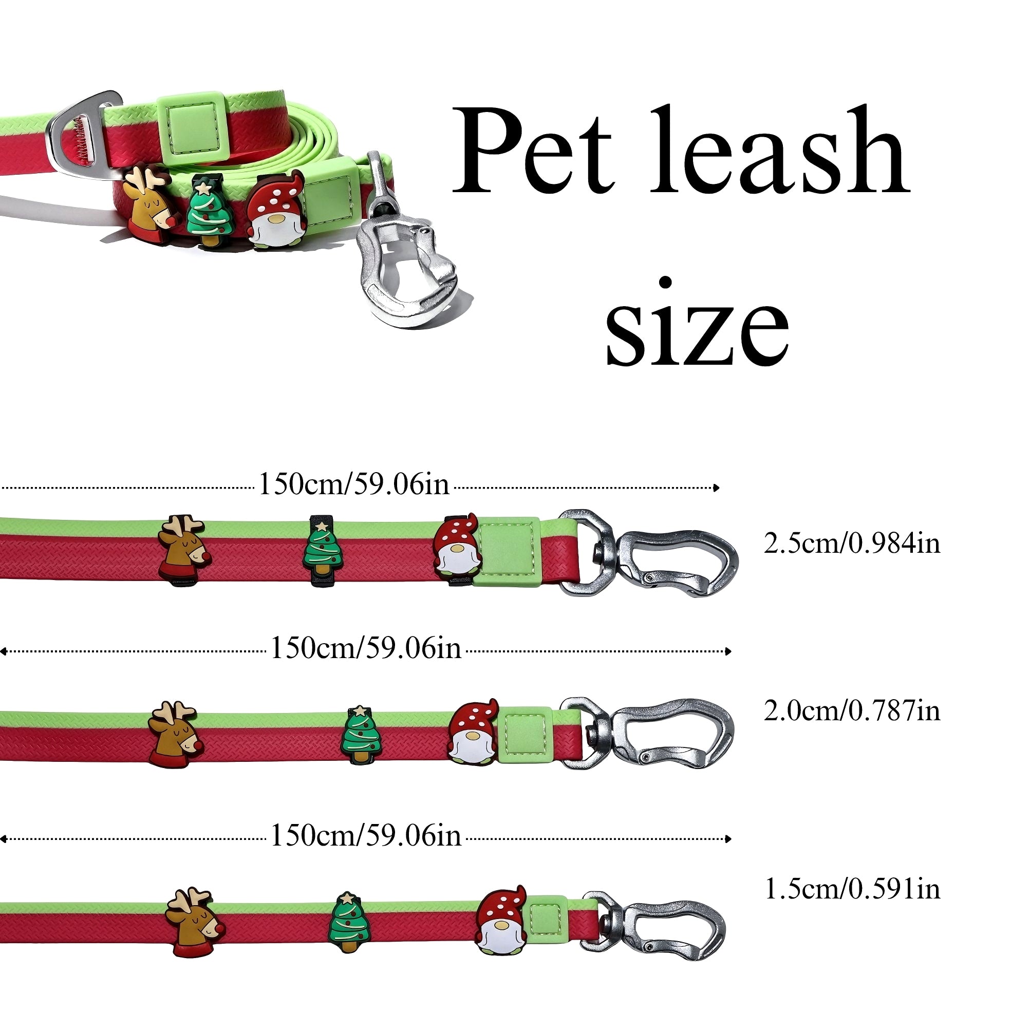Dual-Color Embossed Pet Leash Set Stylish, Fun & Practical