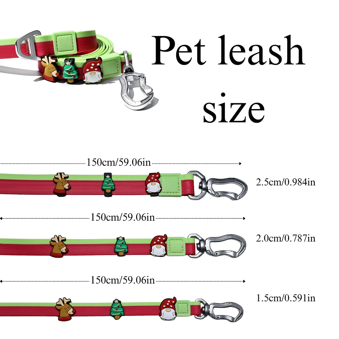 Dual-Color Embossed Pet Leash Set Stylish, Fun & Practical