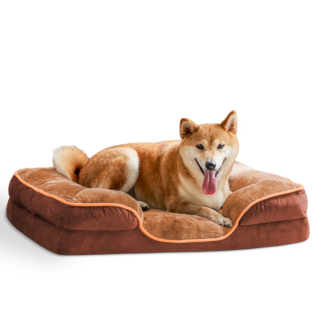 Memory Foam Pet Bed Washable Cover, Non-Slip Base for Small Dogs & Cats