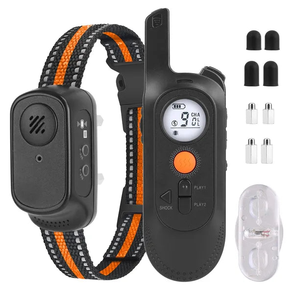 984ft Waterproof Dog Training Collar Beep, Vibration & Shock, 3-Channel Rechargeable