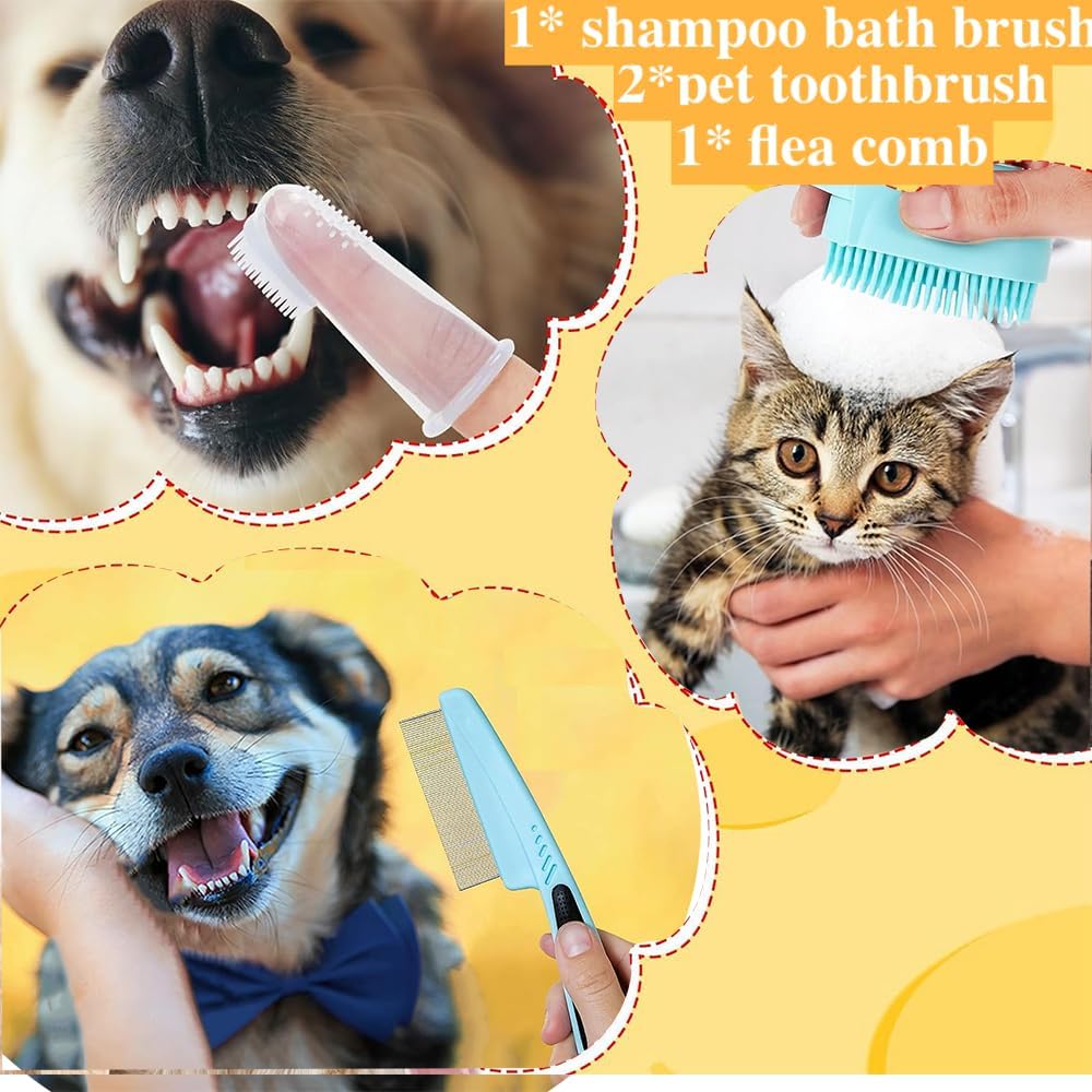 7-Piece Pet Grooming Kit – Self-Cleaning Brush, Nail Clipper & More