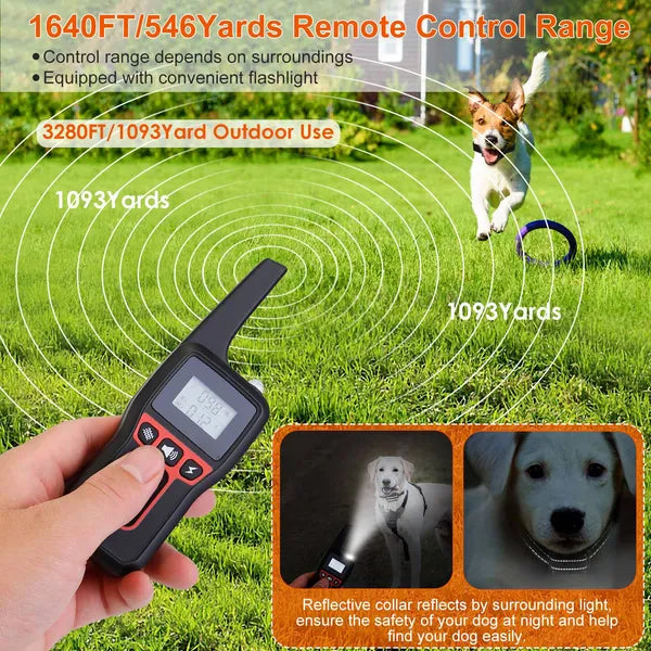 3280ft Waterproof Dog Training Collar Beep, Vibration & Shock Function