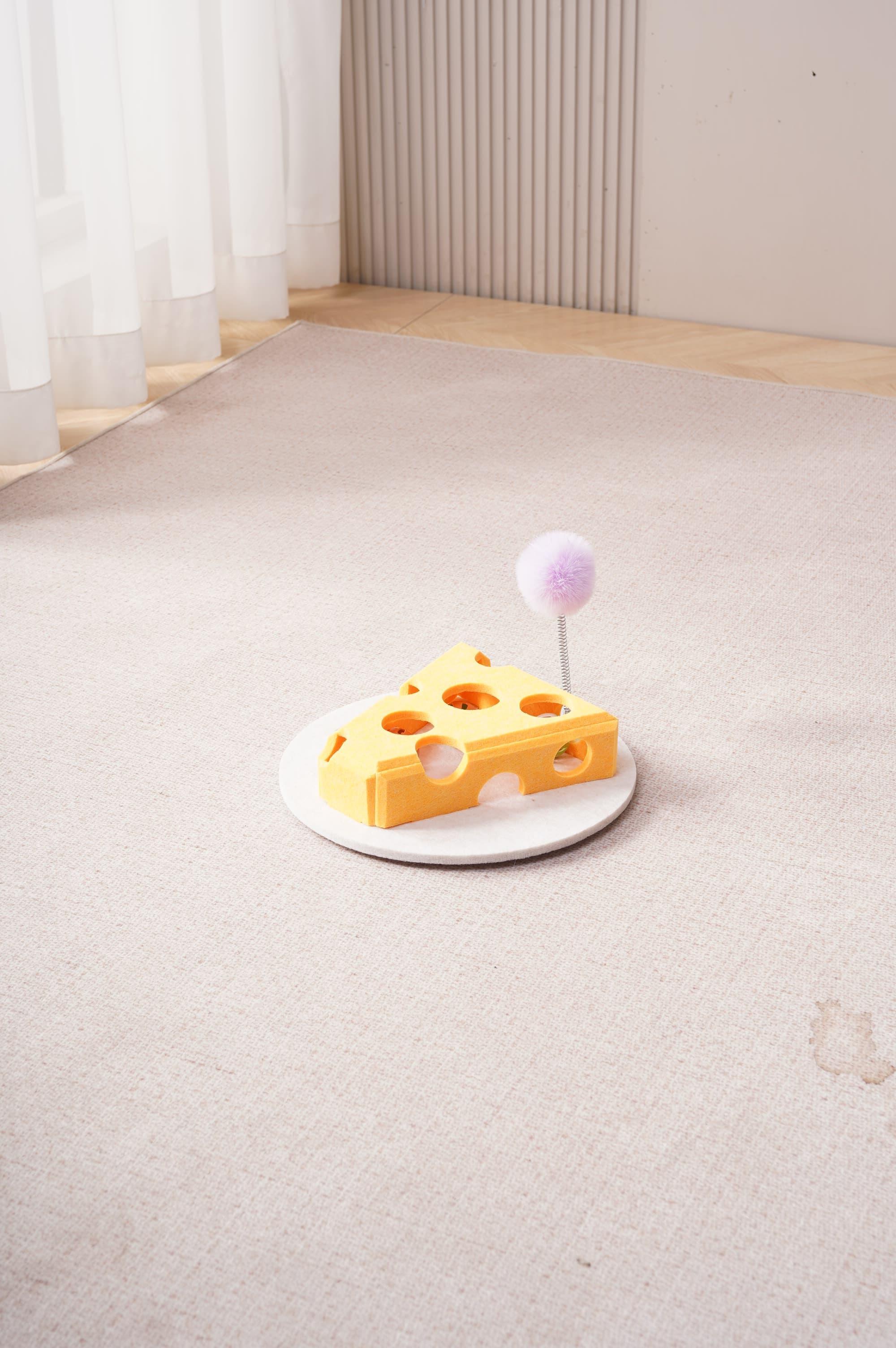 Cat Puzzle Toy with Ball, Wand & Suction Base Interactive