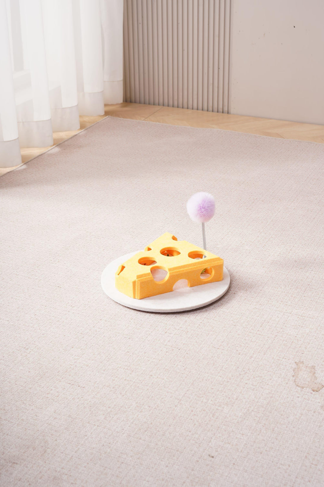 Cat Puzzle Toy with Ball, Wand & Suction Base Interactive